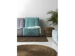 Tapete de algas naturais oval 75x45 cm