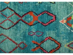 Tapete de banho estampado com pêlo macio 60x100 cm turquesa Ariella