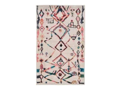 Tapete de banho estampado com pêlo macio 70x120 cm multicolorido Ariella