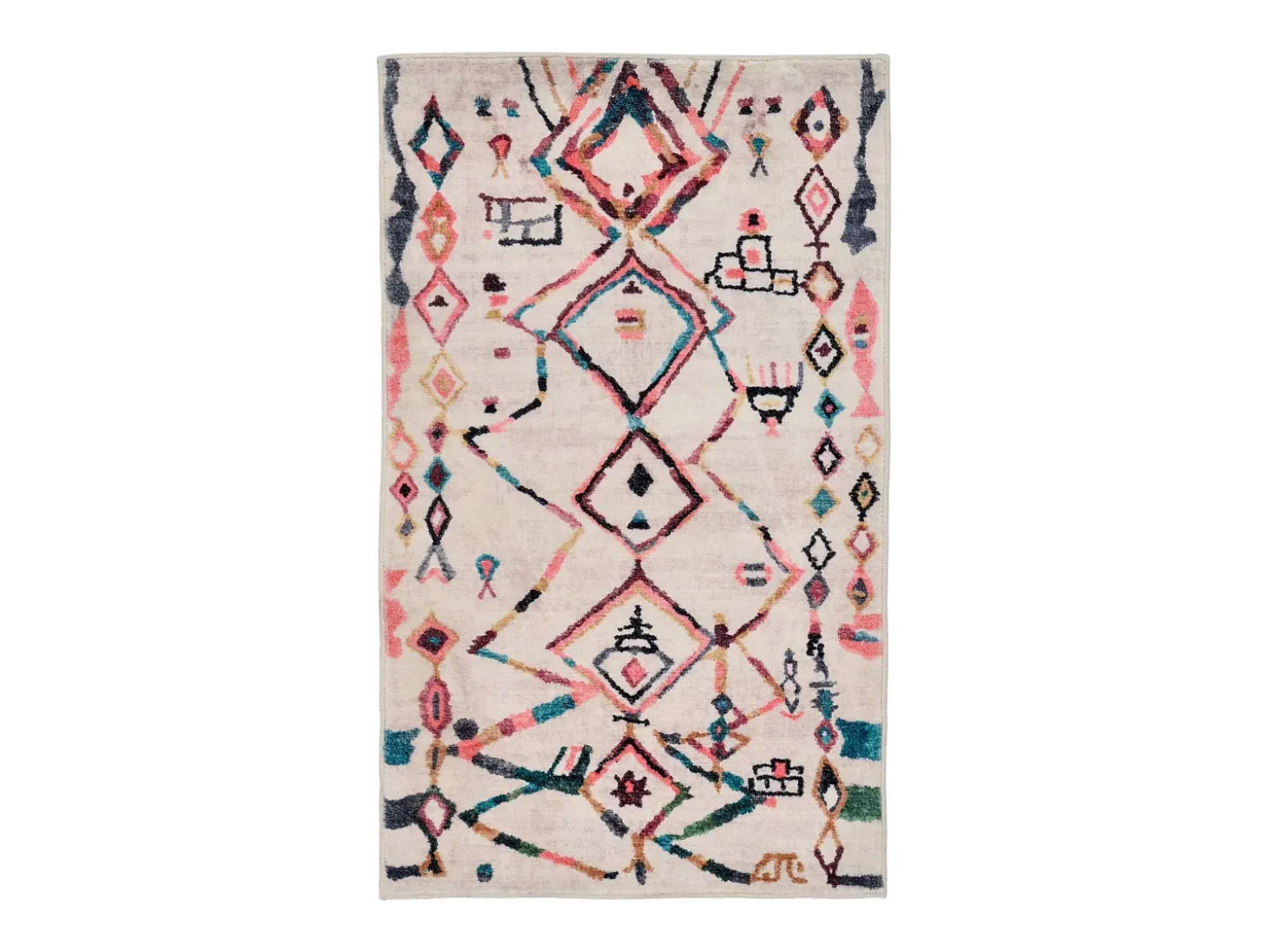 Tapete de banho estampado com pêlo macio 70x120 cm multicolorido Ariella