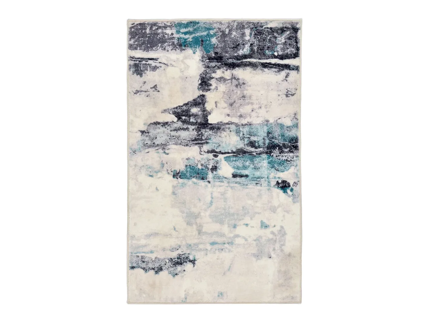 Tapete de banho estampado com pêlo macio 70x120 cm turquesa múltiplo Ariella