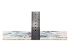 Tapete de banho estampado com pêlo macio 70x120 cm turquesa múltiplo Ariella