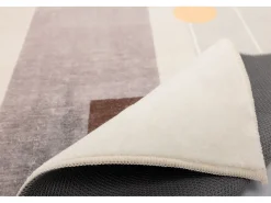 Tapete de banho estampado com pêlo macio 60x100 cm cinza múltiplo Ariella