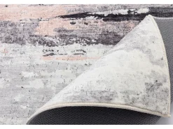 Tapete de banho estampado com pêlo macio 70x120 cm rosa múltipla Ariella