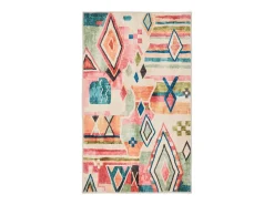 Tapete de banho estampado com pêlo macio 60x100 cm multicolorido Ariella