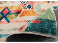 Tapete de banho estampado com pêlo macio 60x100 cm multicolorido Ariella