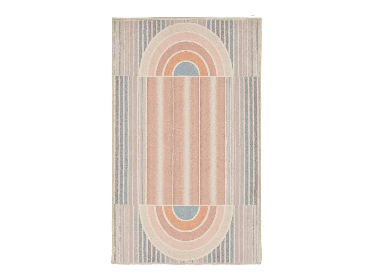 Tapete de banho estampado com pêlo macio 50x60 cm multicolorido pastel Ariella