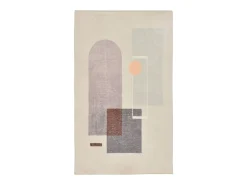 Tapete de banho estampado com pêlo macio 50x60 cm cinza múltiplo Ariella
