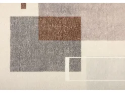 Tapete de banho estampado com pêlo macio 50x60 cm cinza múltiplo Ariella