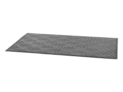 Tapete de Entrada SucceBuy, 156x91,4 cm, Capacho Exterior Interior Moderno Elegante, com Reverso Antiderrapante TPE, Resistente Lavável, Capta Poeira, Cinza