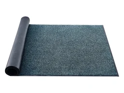 Tapete de Entrada SucceBuy, 183x122 cm, Capacho Exterior Interior com Reverso Antiderrapante PVC, Resistente Lavável, Capta Poeira, Azul Ardósia