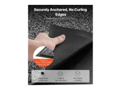 Tapete de Entrada SucceBuy, 152,4 x 91,4 cm, Capacho Exterior Interior com Reverso Antiderrapante PVC, Resistente E Lavável, Capta Poeira, Cinza
