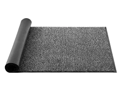 Tapete de Entrada SucceBuy, 152,4 x 91,4 cm, Capacho Exterior Interior com Reverso Antiderrapante PVC, Resistente E Lavável, Capta Poeira, Cinza