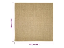 Tapete de sisal para poste arranhador 100x100 cm