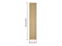 Tapete de sisal para poste arranhador 66x350 cm
