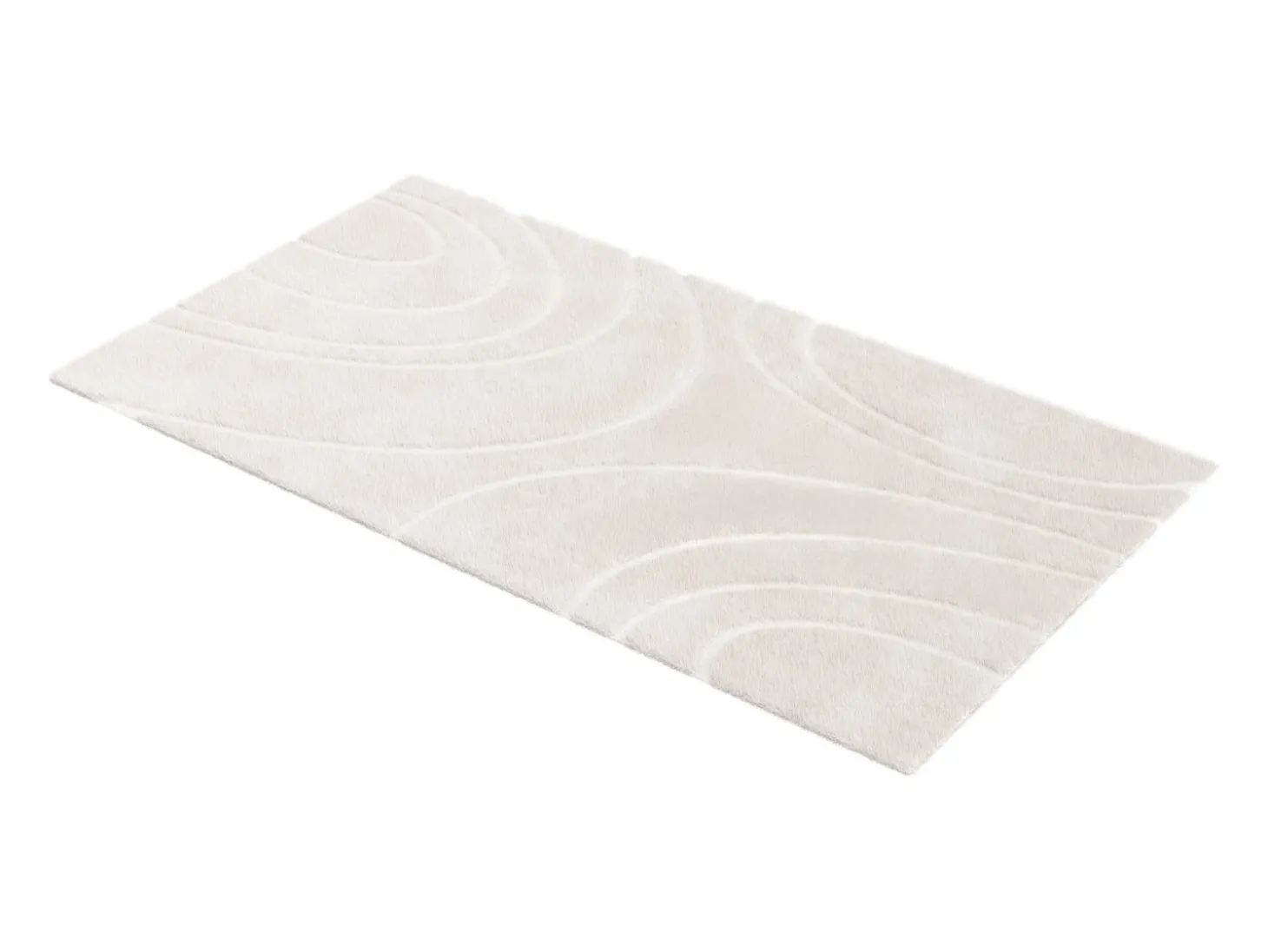 Tapete efeito pele em relevo com motivos circulares 120x160 cm bege PAOLISI