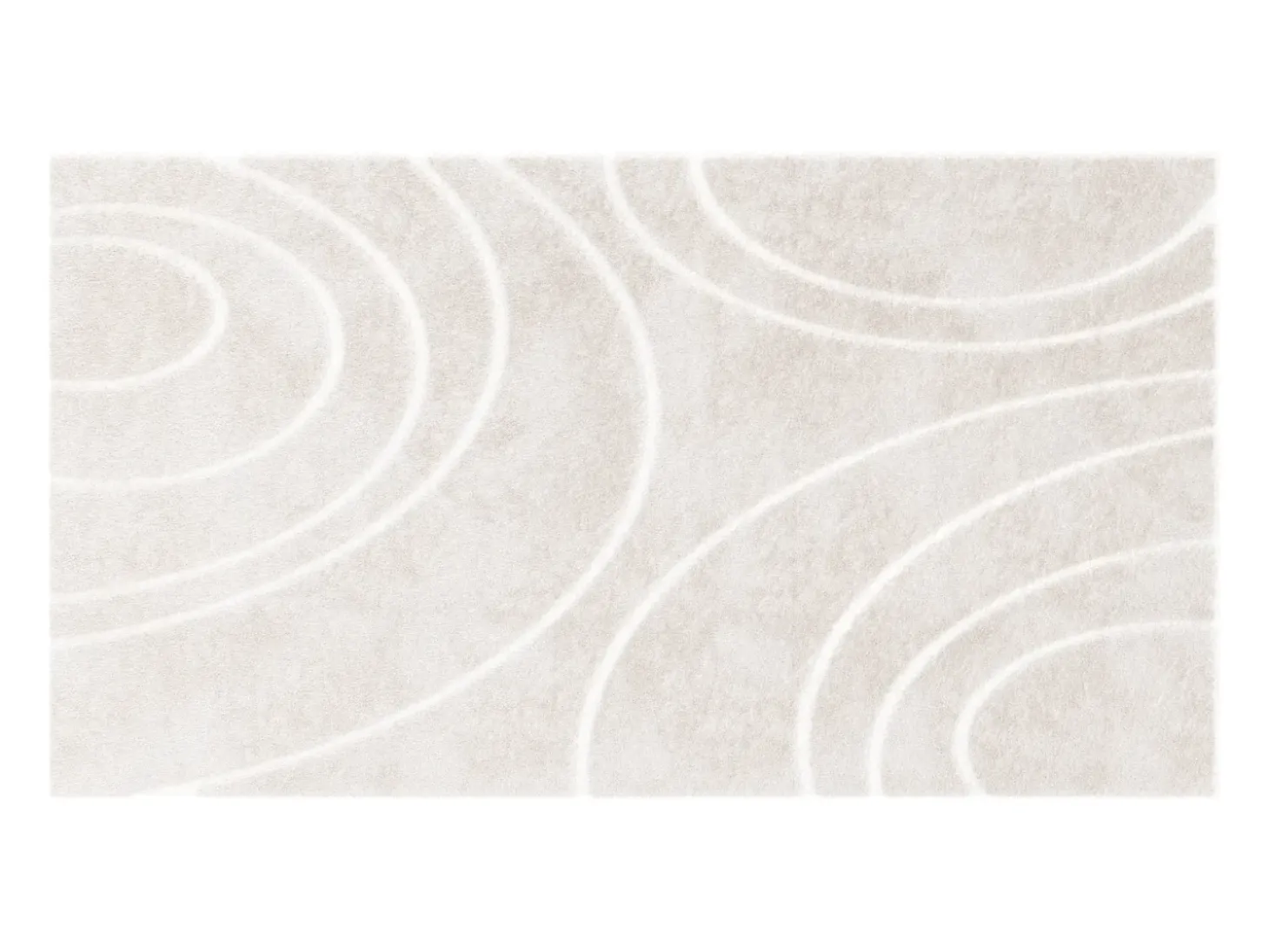 Tapete efeito pele em relevo com motivos circulares 120x160 cm bege PAOLISI