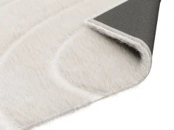 Tapete efeito pele em relevo com motivos circulares 200x290 cm bege PAOLISI