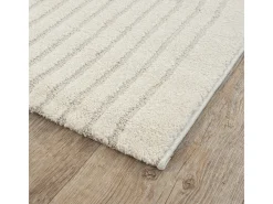 Tapete Elisa Design Geométrico, Creme, 120 cm, Redondo