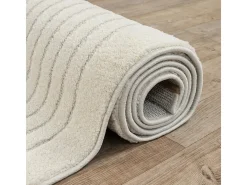 Tapete Elisa Design Geométrico, Creme, 120 cm, Redondo