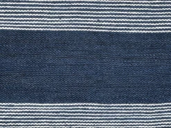 Tapete em juta tecida à mão KOCHI - 200 x 290 cm - Azul-marinho e branco