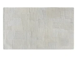 Tapete em relevo 100% lã feito à mão, 200 x 290 cm, 1800 g/m2, cor marfim - AURORA
