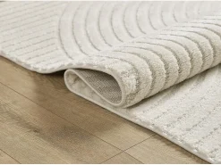 Tapete Everest Moderno 3D Alto-Baixo - Creme - 240 x 340 cm