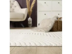 Tapete Everest Moderno 3D Alto-Baixo - Creme - 240 x 340 cm