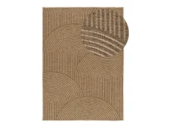 Tapete exterior - geométrico efeito juta - natural - 160 x 230 cm - ACRA