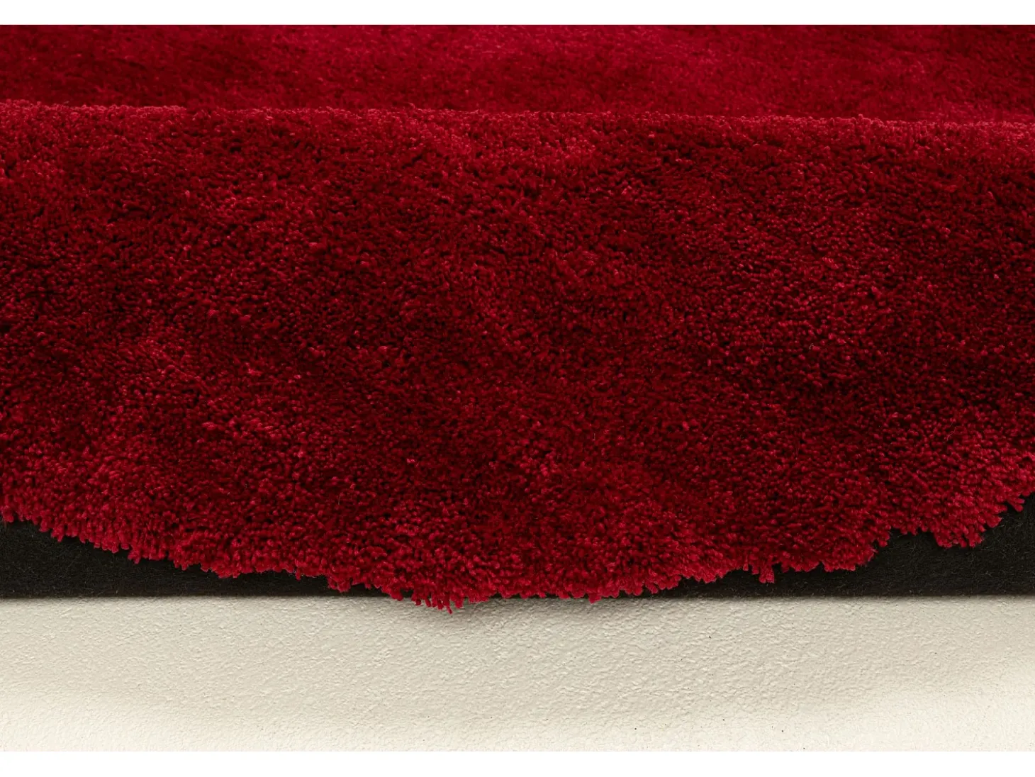 Tapete felpudo tufado à mão 100x100 cm vermelho Cozy