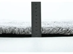 Tapete felpudo tufado à mão 140x140 cm cinzento Cozy