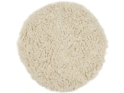 Tapete Flokati da Grécia diâmetro 100 cm natural Flokos 2450
