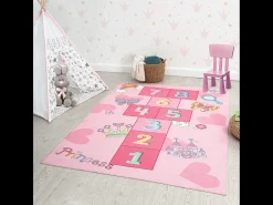 Tapete Happy Life Brincadeira - Rosa - 80x150 cm