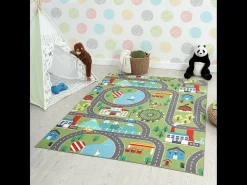 Tapete Happy Life Brincadeira - Verde - 120x160 cm
