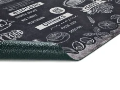 Tapete interior - Desenho de menus - preto - 52 x 100 cm - RICCI