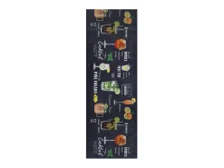 Tapete interior - Desenhos de cocktails - preto - 52 x 200 cm - RICCI