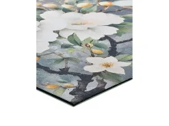 Tapete interior - desenhos com flores - multicolorido - 52 x 100 cm - RICCI