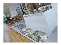 Tapete interior - desenhos com flores - multicolorido - 52 x 100 cm - RICCI
