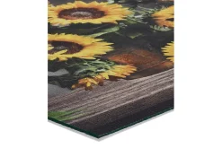 Tapete interior - Desenhos com flores - amarelo - 52 x 200 cm - RICCI