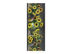 Tapete interior - Desenhos com flores - amarelo - 52 x 100 cm - RICCI