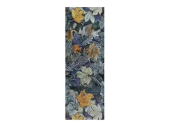 Tapete interior - Desenhos com folhas - azul - 52 x 200 cm - RICCI