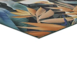 Tapete interior - Desenhos com folhas - amarelo - 52 x 200 cm - RICCI