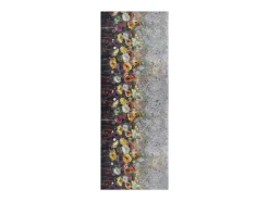 Tapete interior - Desenhos com flores - multicolorido - 52 x 100 cm - RICCI