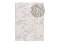 Tapete interior - geométrico em relevo - creme - 60 x 110 cm - ESTILO