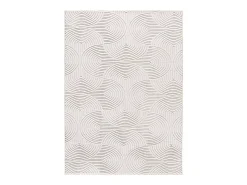 Tapete interior - geométrico em relevo - creme - 60 x 110 cm - ESTILO