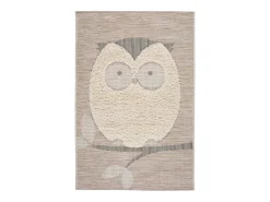 Tapete interior - infantil coruja - bege - 115 x 170 cm - CHINKY