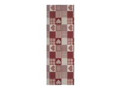 Tapete interior - patchwork - vermelho - 48 x 200 cm - SALLY