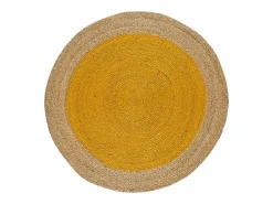 Tapete interior redondo - natural - mostaza - diam.120 cm - MAHON