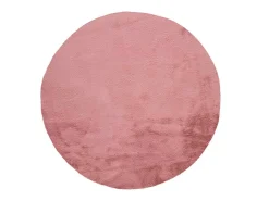 Tapete interior redondo - shaggy liso - rosa - diam.120 cm - FOX