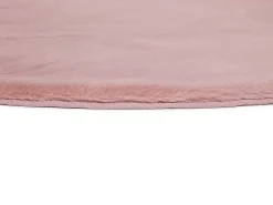 Tapete interior redondo - shaggy liso - rosa - diam.120 cm - FOX